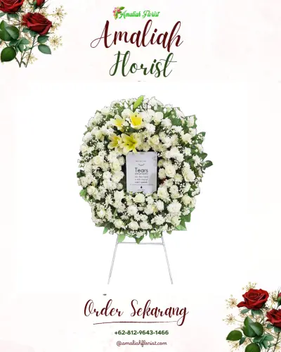 Krans Bunga Duka Cita di Probolinggo